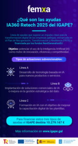 Infografía sobre las ayudas IA360 del IGAPE