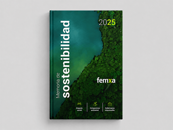 Portada de la Memoria de Sostenibilidad Femxa 2025